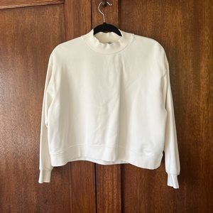 Everlane mock neck off white crew neck